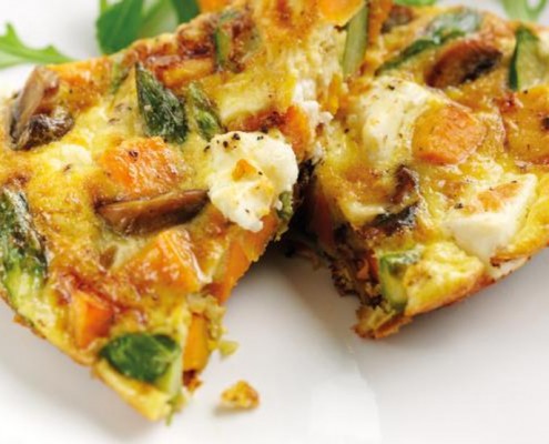 Sweet Potato, Rocket and Asparagus Frittata